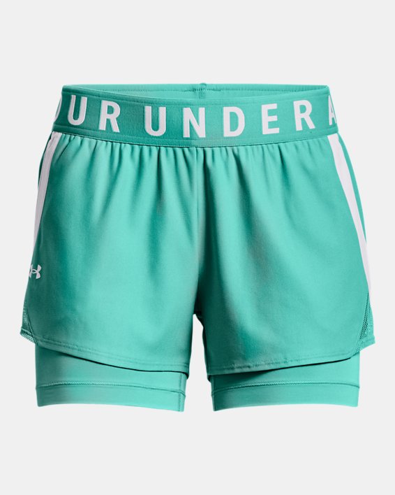 Damen UA Play Up 2-in-1-Shorts, Green, pdpMainDesktop image number 4